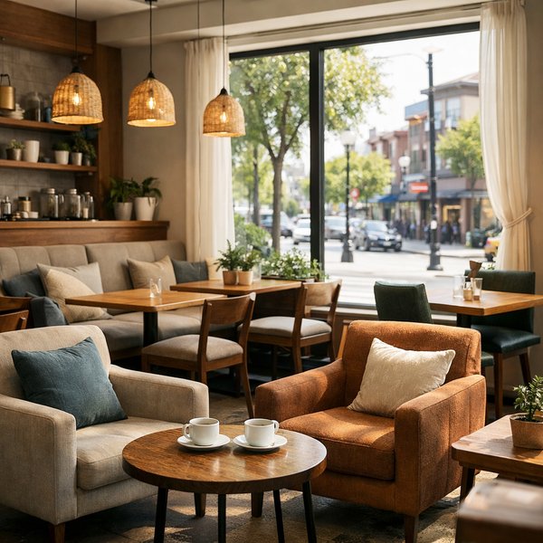 Cozy cafe for a date