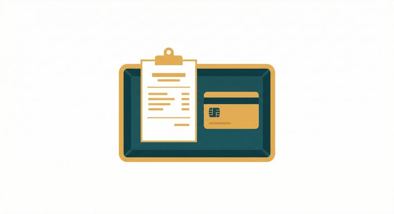 A check and a credit card